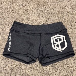 Born Primitive Black Women's Athletic Shorts with White Logo